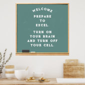 Poster Professeur à l'école "Désactiver le téléphone port (Cuisine)