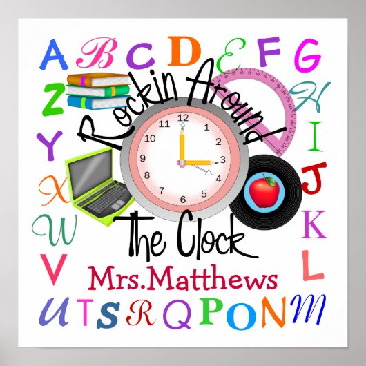 Poster Professeur à l'école Rockin' - SRF (Devant)