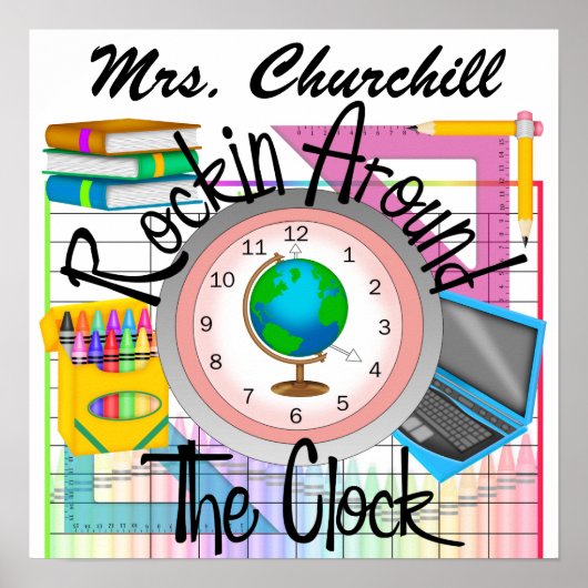 Poster Professeur à l'école Rockin' - SRF (Devant)