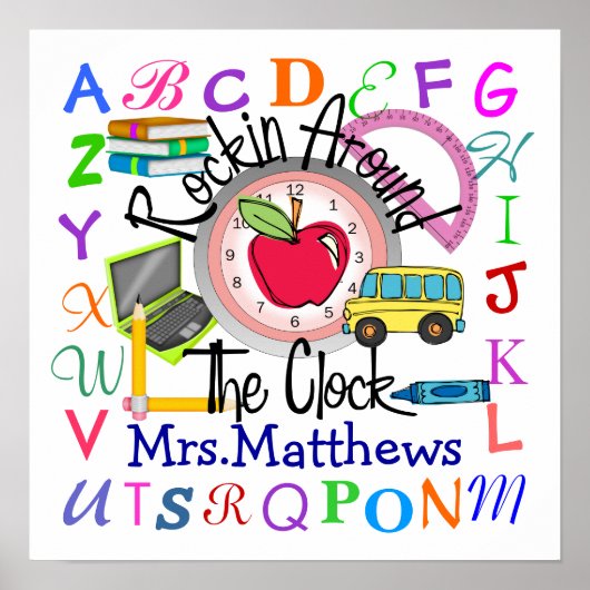 Poster Professeur à l'école Rockin' - SRF (Devant)