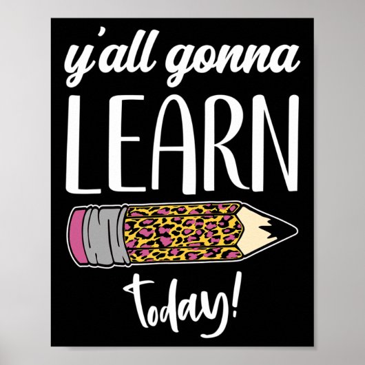 Poster Professeur amusant Retour à l'école Vous apprendre (Devant)