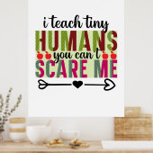 Poster Professeur Art I Enseigner Minuscules Humains (Cuisine)