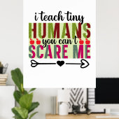 Poster Professeur Art I Enseigner Minuscules Humains (Bureau à domicile)