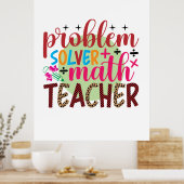 Poster Professeur Cadeaux | Enseignant en mathématiques d (Cuisine)