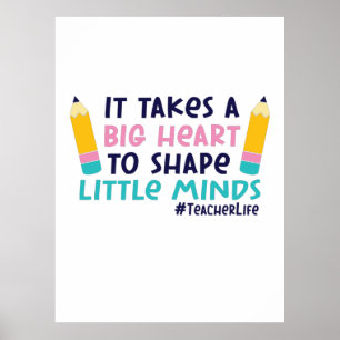 Poster Professeur Cadeaux Il Faut Un Grand Coeur