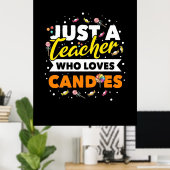 Poster Professeur Cadeaux | Juste Un Enseignant Qui Aime (Bureau à domicile)