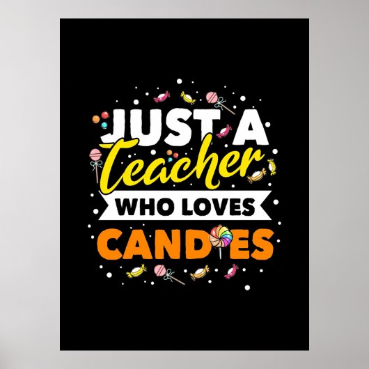 Poster Professeur Cadeaux | Juste Un Enseignant Qui Aime (Devant)