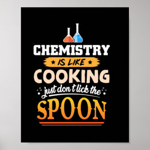 Poster Professeur Cadeaux La chimie est comme la Cuisin