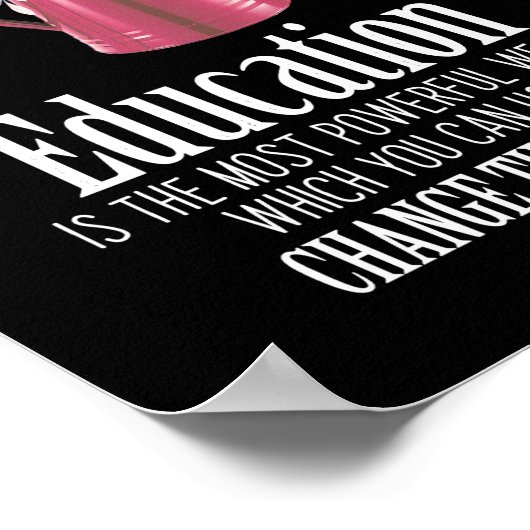 Poster Professeur Cadeaux | L'éducation change le monde (Coin)