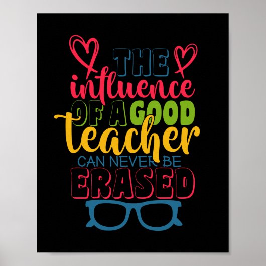 Poster Professeur Cadeaux | L'Influence D'Un Bon Enseigna (Devant)