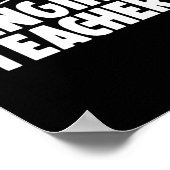 Poster Professeur Cadeaux | Meilleur professeur de chant (Coin)