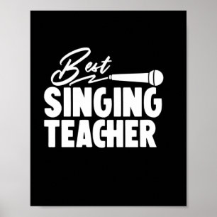 Poster Professeur Cadeaux Meilleur professeur de chant