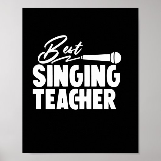 Poster Professeur Cadeaux | Meilleur professeur de chant (Devant)