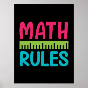 Poster Professeur Cadeaux   Règles mathématiques