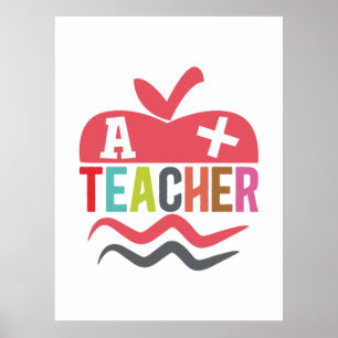 Poster Professeur Cadeaux Un enseignant Plus