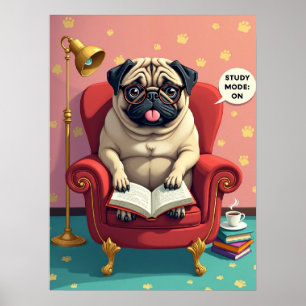Poster Professeur Carlin : Pop Art Fashion Animaux