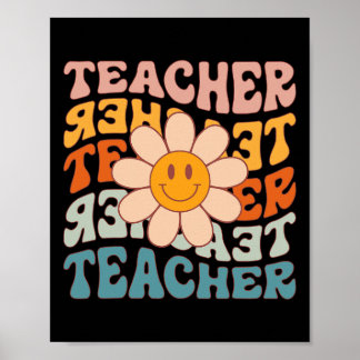 Poster Professeur Daisy Colorful - Enseignant de l'école