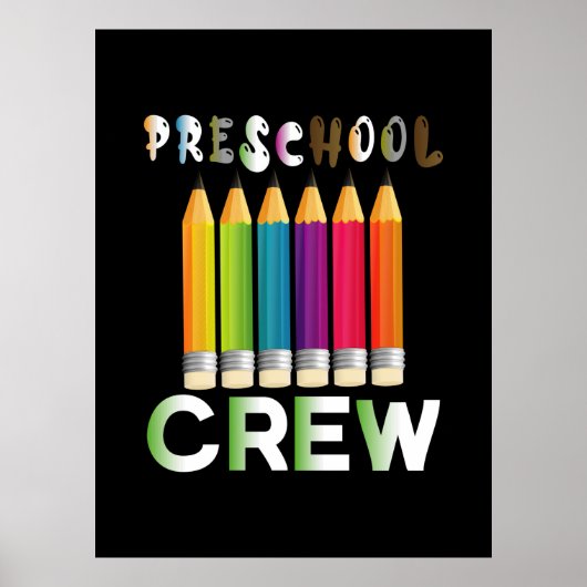 Poster Professeur d'art préscolaire Enseignant (Devant)