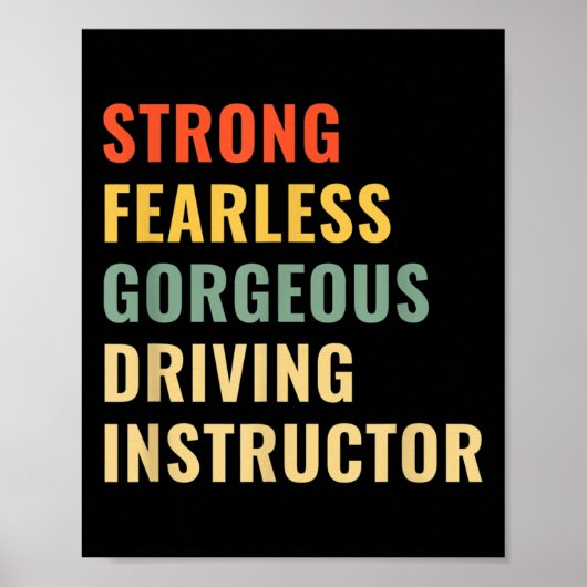 Poster Professeur d'auto-école Moniteur d'auto-école (Devant)