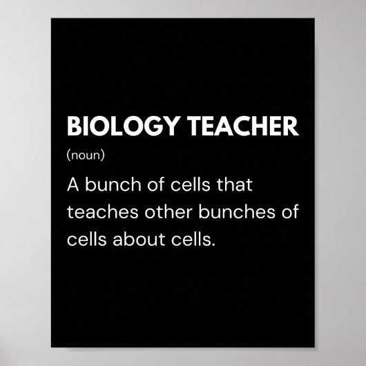 Poster Professeur de biologie Définition drôle de scienti (Devant)