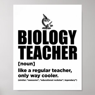 Poster Professeur de biologie Science Biologie Sciencti
