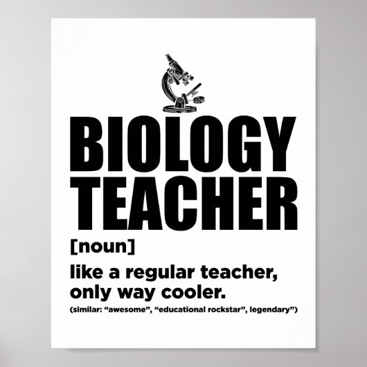 Poster Professeur de biologie | Science Biologie Sciencti (Devant)