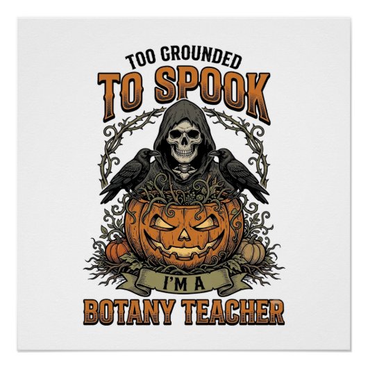 Poster Professeur de botanique Halloween Gravure vintage (Devant)