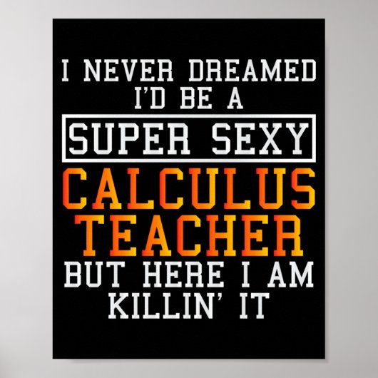 Poster Professeur de calcul drôle Math Professeur (Devant)
