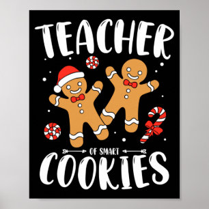 Poster Professeur de cookies intelligents Gingerbread Noë