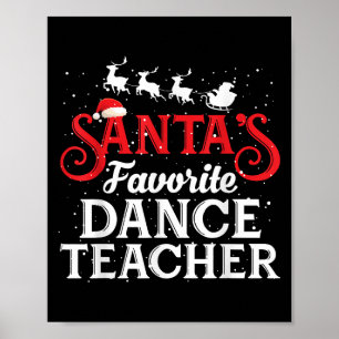 Poster Professeur de danse préféré du Père Noël Noël drôl