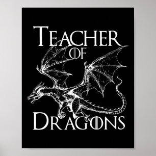 Poster Professeur de dragons livre drôle de citations amo