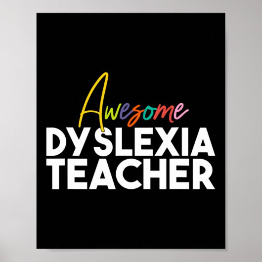 Poster Professeur de dyslexie (Devant)