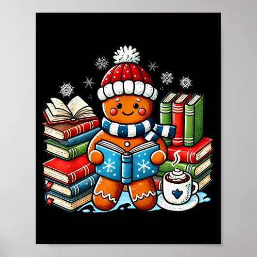 Poster Professeur de lecture pain d'épice Bibliothèque li (Devant)