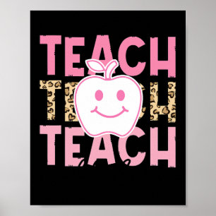Poster Professeur de léopard Appréciation Enseigner avec