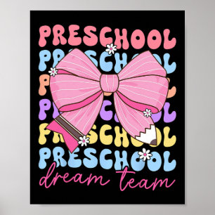 Poster Professeur de l'équipe de rêve de maternelle Arc R