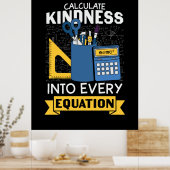 Poster Professeur de mathématiques Calculer la gentilless (Cuisine)