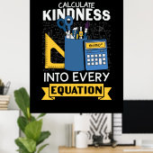 Poster Professeur de mathématiques Calculer la gentilless (Bureau à domicile)