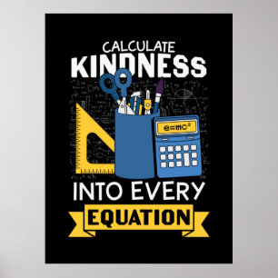 Poster Professeur de mathématiques Calculer la gentilless