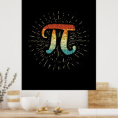 Poster Professeur de mathématiques Cute Pi (Cuisine)