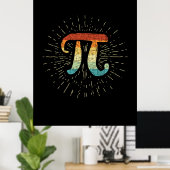 Poster Professeur de mathématiques Cute Pi (Bureau à domicile)