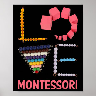 Poster Professeur de mathématiques de l'éducation Montess