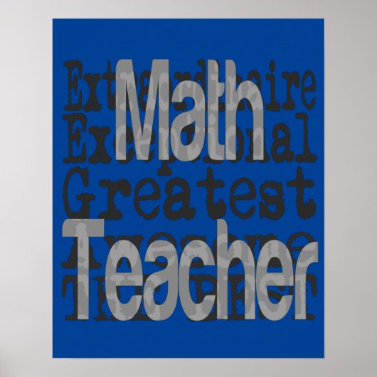 Poster Professeur de mathématiques Extraordinaire (Devant)
