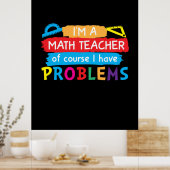 Poster Professeur De Maths Je Suis Enseignant En Maths (Cuisine)