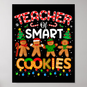 Poster Professeur de Noël de Smart Cookies Drôle Mignonne