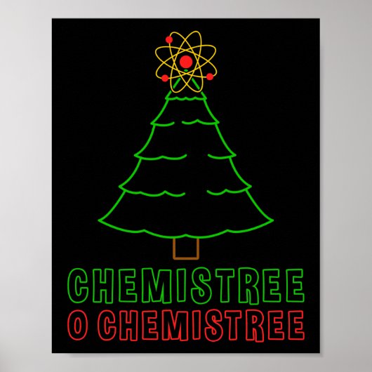Poster Professeur de sciences Chemistree O Chemistree Fun (Devant)