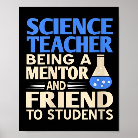 Poster Professeur De Sciences Femmes Mentor Et Ami À Étud (Devant)