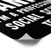 Poster Professeur de sciences sociales (Coin)
