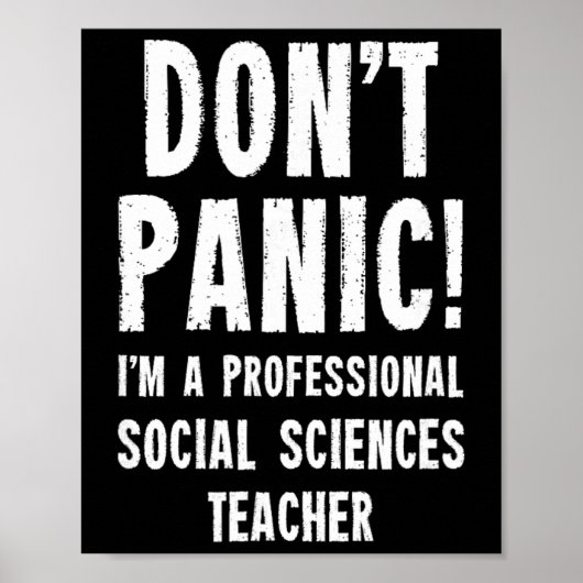 Poster Professeur de sciences sociales (Devant)