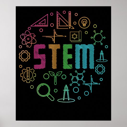 Poster Professeur de sciences, technologie, ingénierie et (Devant)