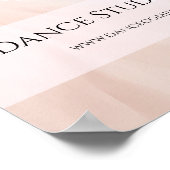 Poster Professeur de Studio de Danse Rose Tendre (Coin)